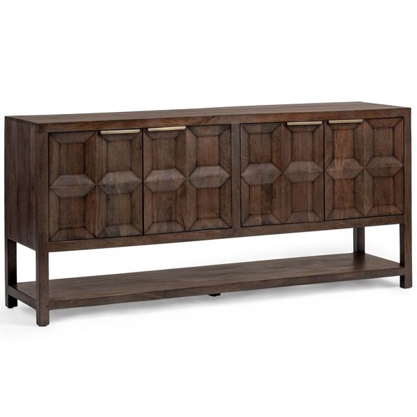 Costa 4 Door Cabinet, Tundra Marron