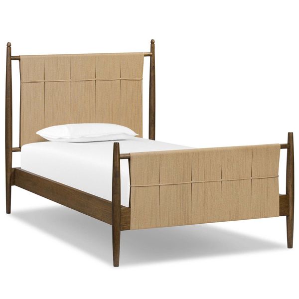 Lit simple Richard, Paille naturelle/Amande