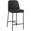 Sydney Vegan Cuir Tabouret de comptoir, Noir, Lot de 2