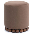 Dex Vegan Mohair Pouf, Marron